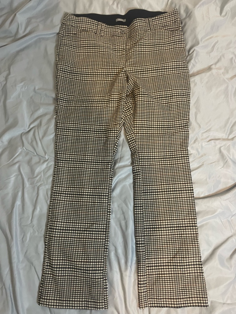 Tan Gingham Dress Pants